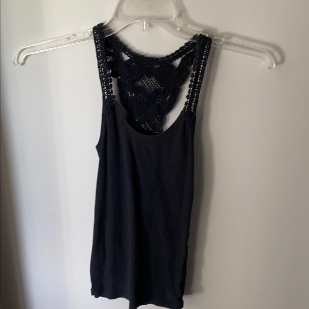 American Eagle navy lace tank